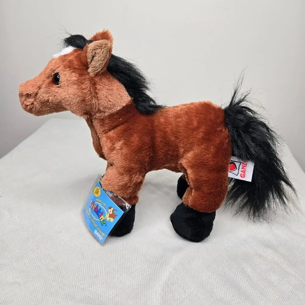 NWT GANZ Webkinz Brown Arabian HM101 Plush Horse Toy Sealed Code